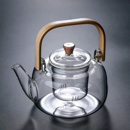 Electric Ceramic Tea Set with Glass Kettle